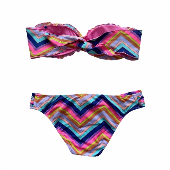 Victoria’s Secret Rainbow Chevron Bandeau Bikini - Picture 6 of 6